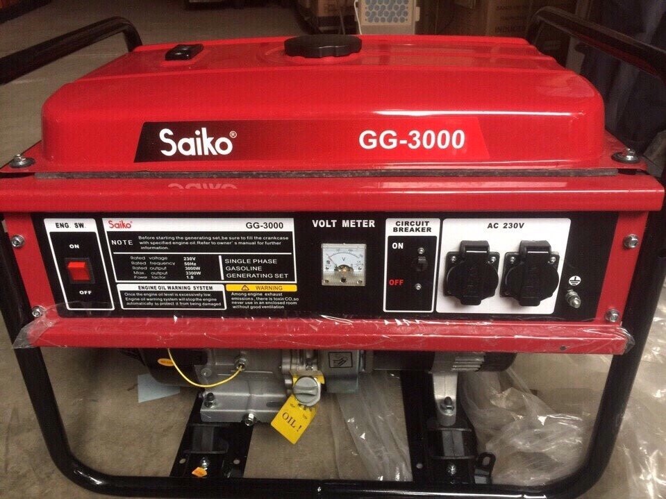 Máy phát điện Saiko GG-3000 25L (Đỏ) 