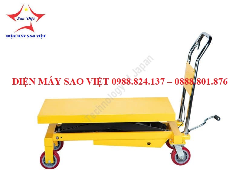 Xe nâng bàn FUJIFA 500Kg khung kéo đơn cao 0.9m 