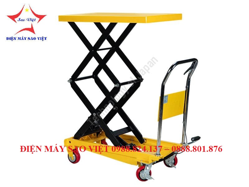 Xe nâng bàn FUJIFA 800Kg khung kéo đôi cao 1.5m 