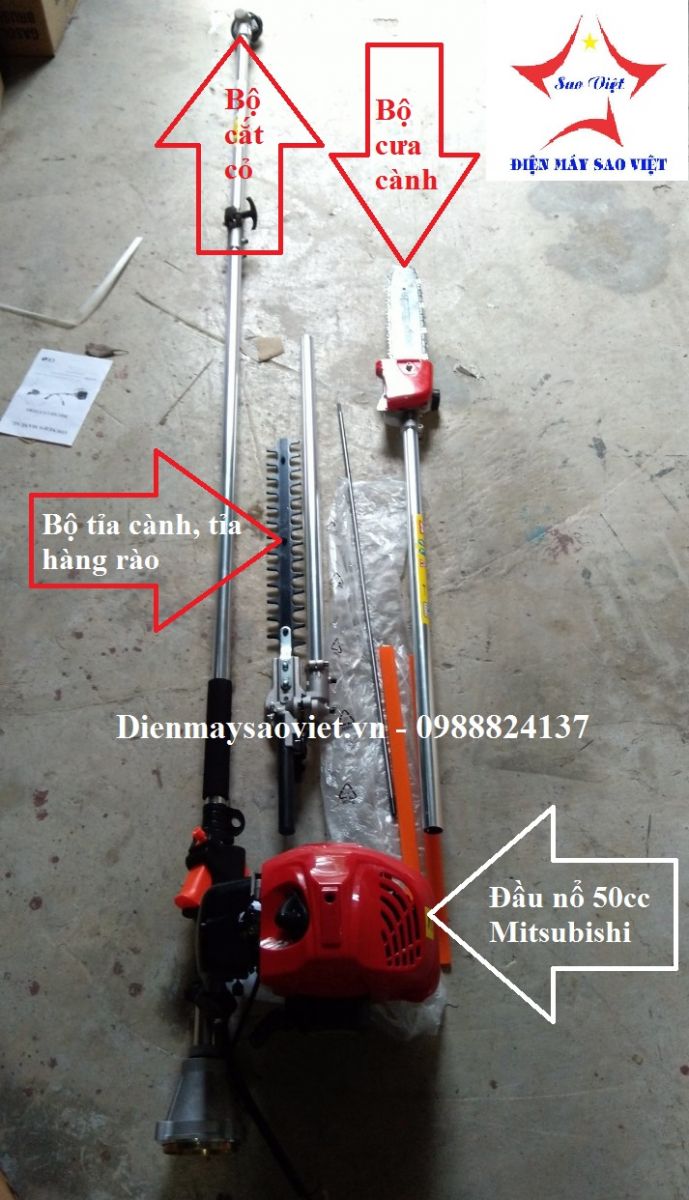 Máy cắt cỏ, tỉa cành, cưa cành trên cao Mitsubishi TU43 
