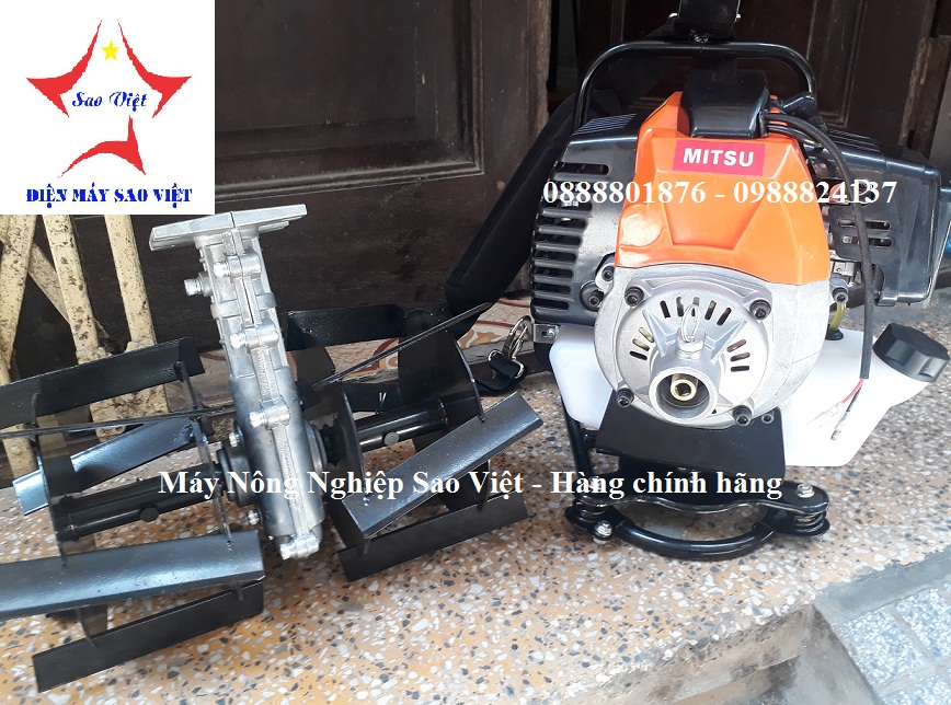 Máy xạc cỏ xới đất cầm tay Mitsu 430 chính hãng 