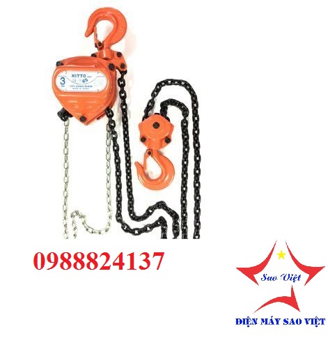 Pa lăng xích kéo tay Nitto 0,5 tấn 5m 05VP5 