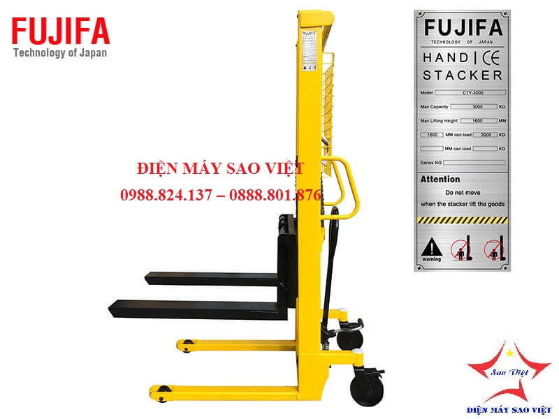 Xe nâng tay cao FUJIFA 3T không phanh 